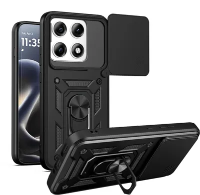 Produktbild von Outdoor Hülle für Motorola Edge 70 Pro Kameraschutz Ring Case Stoßfest Schwarz