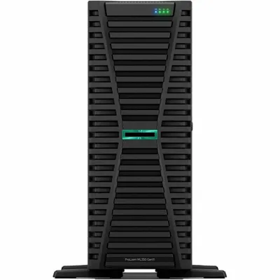 Produktbild von HPE ProLiant ML350 Gen11 4510 12-core 64GB-R MR408i-o 8SFF 2x960GB SSD 2x1000W RPS EU Server, 2,4 GHz, 4510, 64 GB, DDR5-SDRAM, 1,92 TB, Turm (4U)