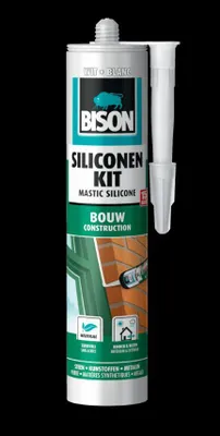 Immagine prodotto di Sigillante siliconico per l'edilizia, bianco, tubetto da 300 ml, Bison