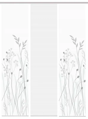 Produktbild von Schiebegardinen GRASIL, halbtransparent, Höhe 260 cm, grau Bambusoptik