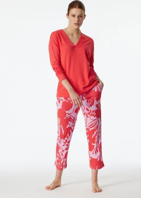 Produktbild von Schiesser Damen Schlafanzug lang rot 40  ST