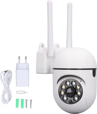 Zdjęcie produktu dla Kamera monitorująca PTZ 1080P HD WiFi wewnętrzna zewnętrzna z pełnokolorowym wykrywaniem ruchu w nocy do monitorowania zwierząt w domu, wtyczka UE