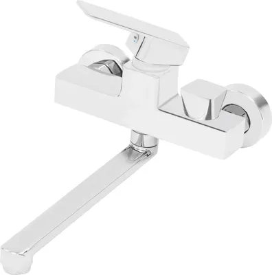 Produktbild von Badewannenarmatur - Wandmontage - 180° Schwenkbar - Doppelter Ausgang Wanne & Dusche - Anschlussabstand 15 cm - Messingkörper & Ventilkern