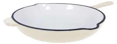 Gusseiserne Bratpfanne, emailliert, 26,5 cm, creme