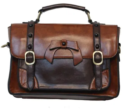 Produktbild von Banned Handtasche / Henkeltasche - Leather Bow Hellbraun