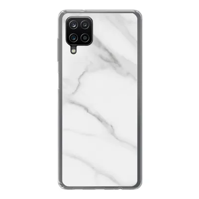 Produktbild von MuchoWow® Handyhülle Schutzhülle Hülle für Samsung Galaxy A12 Marmor - Strukturiert - Weiß - Grau - Stein - Marmoroptik Silikon Softcase Handy Hülle - Bild