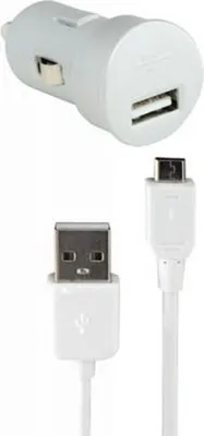 Produktbild von Blueway, Mini Zigarettenanzünder-Ladegerät 1A Micro USB, Weiß