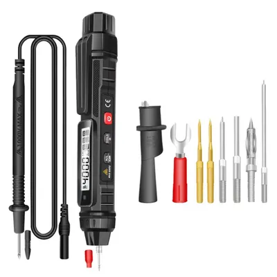 Produktbild von 2in1 Elektrischer Teststift Digitalmultimeter Professionelles Spannungs-Strom-Widerstands-Messgeraet Live-Drahterkennung Data-Hold-LCD-Display-Tester