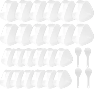Produktbild von Sushimaker Set, 24-teilig, dreieckige Onigiriformen, transparent, für Reisballen