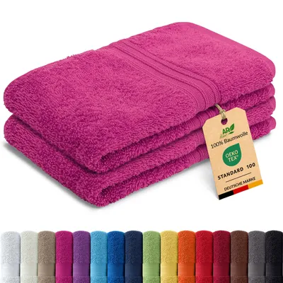 Produktbild von 2er-Set ARIZONA Handtuch-Serie von AR Line – 100% Baumwolle, 500 g/m², 2er-Set Gästetücher 30x50 cm, Farbe: Pink