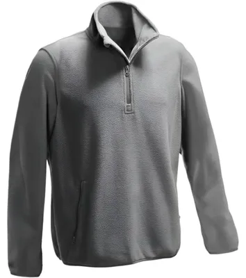 Produktbild von Herren-Fleecejacke mit 3/4-Reißverschluss Warmes Fleece Sportlich Arbeitsjacke Grau S