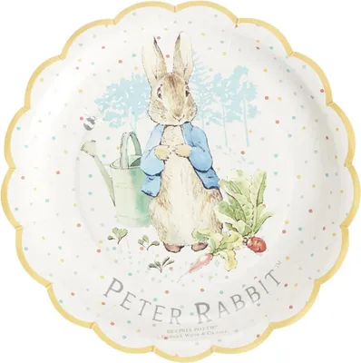 Immagine prodotto di Peter Rabbit - Piatto party "Classic", Vetroceramica (confezione da 8) SM3556 (taglia unica) (bianco/colorato)