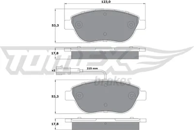 Produktbild von TOMEX brakes Bremsbeläge Satz Vorne Bremsklötze für FIAT 500 (312) TX 12-482
