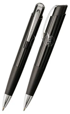 Zdjęcie produktu dla Pióro Eclipse Space Pen, czarne z tworzywa sztucznego, z klipsem i logo NASA „Meatball”  (#ECL-NASAMB)