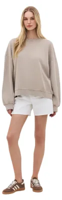 Produktbild von Sweatshirt mit Rundhalsausschnitt, Beige, S
