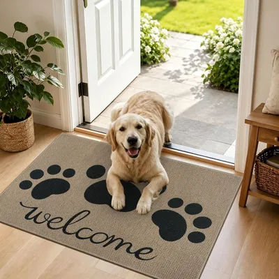 Productafbeelding van Buiten- en binnenmat, 60 x 90 cm, zwart, antislip, wasbaar, vuilvanger