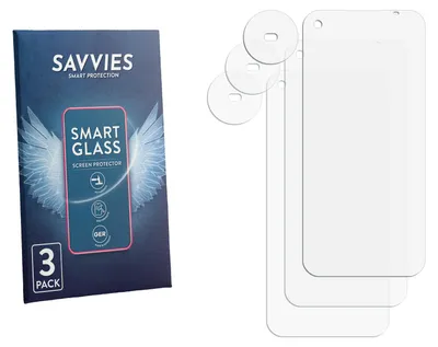 Produktbild von 3x Savvies Schutzglas Folie für Gigaset GX6 (Display+Kamera) 9H Panzer Schutzfolie Glas Displayschutz klar transparent