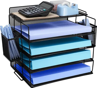 Produktbild von Briefablage Büro Dokumentenablage Stifthalter Metall Organizer