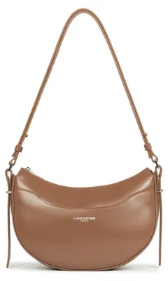 Image de Lancaster Sac Demi-lune Zippé Suave Ace Cuir Noisette