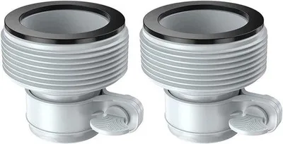 Zdjęcie produktu dla Złączki do basenów – złączki uniwersalne – naprawa basenów – uniwersalny rozmiar – 2 sztuki – srebrne