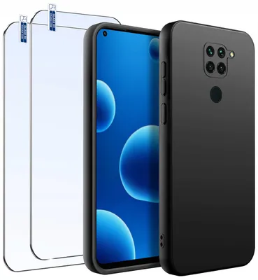 Zdjęcie produktu dla Zestaw Etui Do Xiaomi Redmi Note 9 | Matowe Silikon Slim + 2 Sztuki Szkło