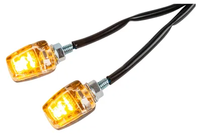 Produktbild von Blinker STR8 LED Mini 2 schwarz transparent mit ABE für Roller Motorrad
