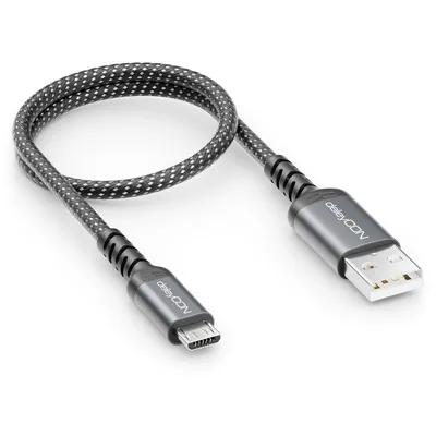 Produktbild von deleyCON 0,30m Micro USB Kabel USB-A auf Micro USB Adapter