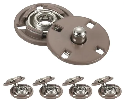 Productafbeelding van Druckknopen voor kleding, 5 stuks, 15 mm, Kamelkleurig, zonder naaien