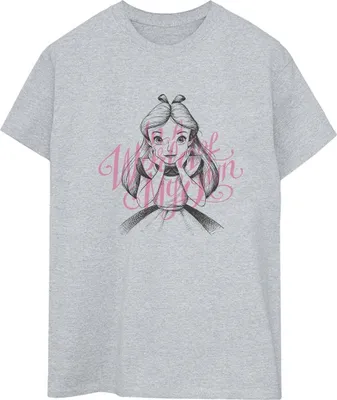 Produktbild von Disney - "Alice In Wonderland In A World Of My Own" T-Shirt für Damen BI8822 (S) (Grau)