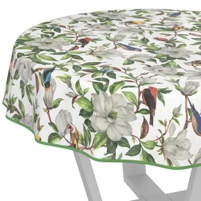 Tischdecke wasserabweisend abwaschbar Bunt Rund 120cm Band Exotic Kolibri Wachstuch, Hauptbild
