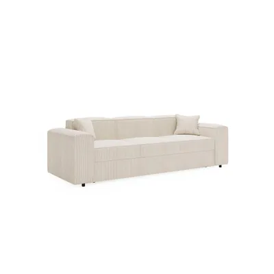 Produktbild von ANMIL Sofa SANTI 252 × 88 × 79 cm in Beige  Schlafsofa mit Bettkasten, POSO Cordbezug, Schlaffunktion