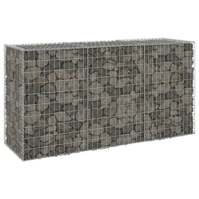 Immagine prodotto di Maison Exclusive - Gabbione con Copertura in Acciaio Zincato 200x60x100 cm