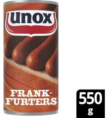 Produktbild von Unox Frankfurter Würstchen 550g – Saftige, herzhafte Würstchen für Grill & Snack