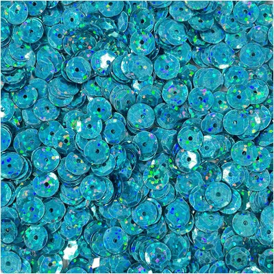 Produktbild von LOVEART SEQUINS für Handwerk Runde Lose holographisch Pailletten 9mm/15g, türkis