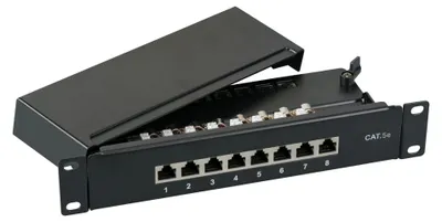 Zdjęcie produktu dla EFB Elektronik 37735.8, Cat5e, 22/24, Szary, Montaż półkowy, 1U