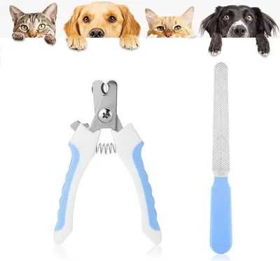 Produktbild von Hundekrallenschere, Krallenschere mit Nagelfeile, Krallenschere für Katzen und Hunde mit Sicherheitsbügel.