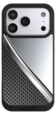 Produktbild von NIVOCASE Handyhülle für Apple iPhone 17 Pro  Hülle NIVOpure Case Schwarz Carbon Metall Stahl