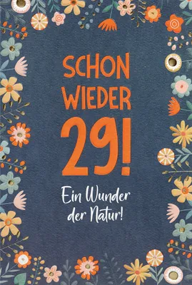 Produktbild von Geburtstag - GOOD VIBES Karte mit Umschlag Schon wieder 29