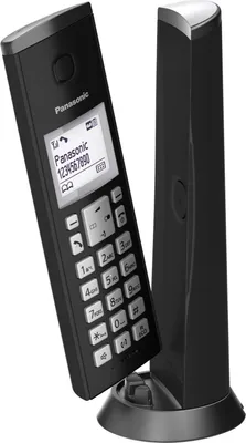 Immagine prodotto di Panasonic KX-TGK220 - Telefono cordless - Segreteria telefonica con ID chiamante - DECT\GAP - Funzione chiamata a tre - Nero opaco