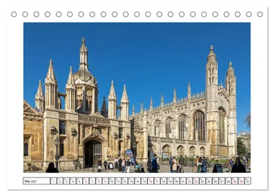 Zdjęcie produktu dla Atrakcje turystyczne w Oksfordzie i Cambridge (kalendarz biurkowy 2027, format DIN A5, układ poziomy), kalendarz miesięczny CALVENDO