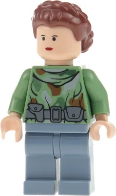 Produktbild von 1x Lego Minifigur Star Wars Prinzessin Leia Endor Outfit sand grün 8038 sw0235