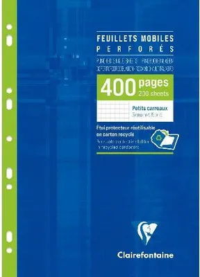 Produktbild von Clairefontaine 10x Packung 200 Bl Ringbucheinlagen, DIN A4, 90g, kariert 1792C
