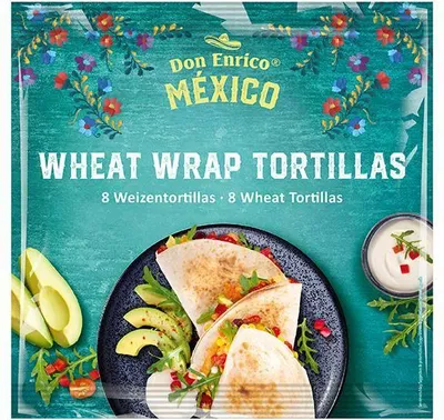 Produktbild von Wheat Wrap Tortillas 8 Weizentortillas