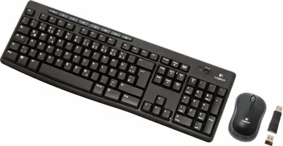 Productafbeelding van Logitech Draadloze Combo: Toetsenbord & Muis - Duits - Toetsenbord, draadloos, 2,4 GHz USB - Muis, optisch, draadloos, USB, scrollwiel voor PC