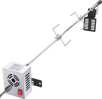Obrázek produktu pro Gril na selata Gril na jehněčí maso 100,6 cm, 12 kg nerezový gril na rožni 9 W, gril na jehněčí maso BBQ grilovací vozík, velký gril na rožni vhodný na krůtu, šunku atd.