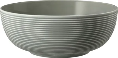 Produktbild von Schale - Ø 17,5 cm - Grau - Porzellan - mit geripptem Rand