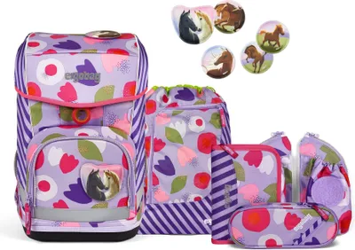 Produktbild von Ergobag Schulranzen-Set Cubo Light BlütenzauBär 6-teilig, 19 l, ergonomisch