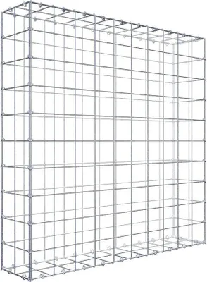 Produktbild von Gabione 100 cm x 100 cm x 20 cm (L x H x T), Maschenweite 10 cm x 10 cm, C-Ring