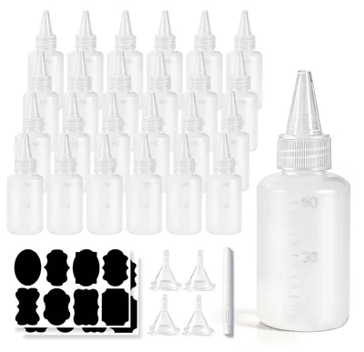 Produktbild von Set mit 24 Flaschen à 60 ml, inklusive Trichter und Etiketten