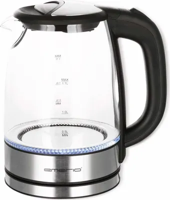 Produktbild von Emerio Glas Wasserkocher mit max. 1.7 Liter | SIEGER PREIS & LEISTUNG vom Haus & Garten Test 02/2019 | LED Innenbeleuchtung | 360° Basis | 2200W